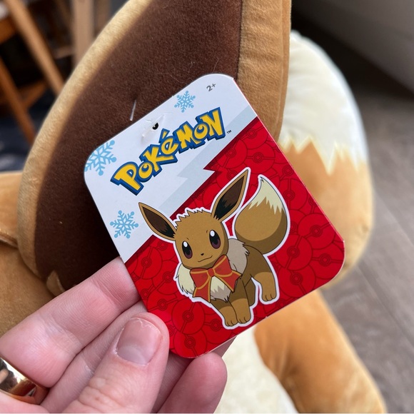 Pokémon Eevee 18” XL standing plush with how Christmas - Picture 3 of 9